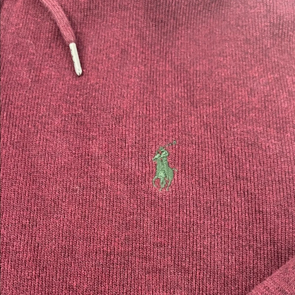 Men's Maroon Ralph Lauren Hoodie Sweater - Picture 3 of 6